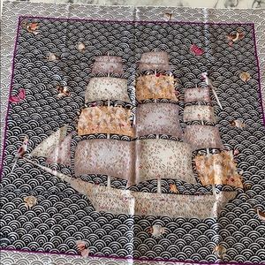 Authentic Hermes Bateau Fleur scarf